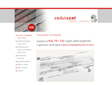 Tablet Screenshot of cedulacat.com